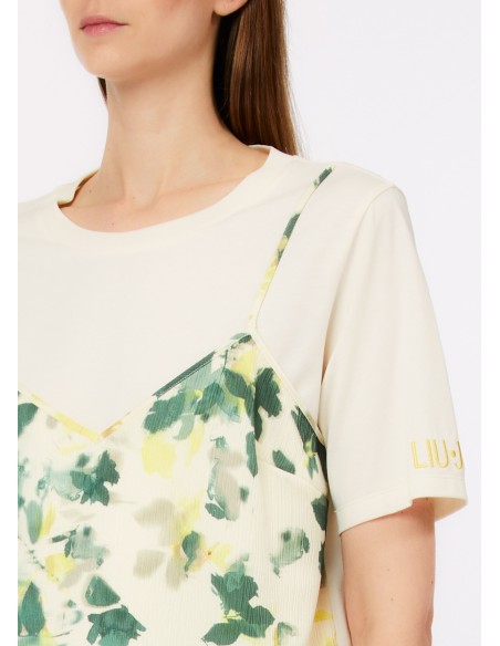 T-shirt met top met bloemenprint Liu Jo