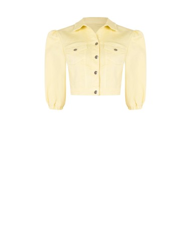 Veste en jean courte et extensible avec poches poitrine Rinascimento
