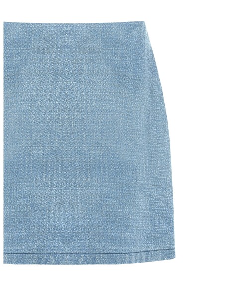 Minijupe trapèze en denim avec fil lurex effet pailleté Rinascimento