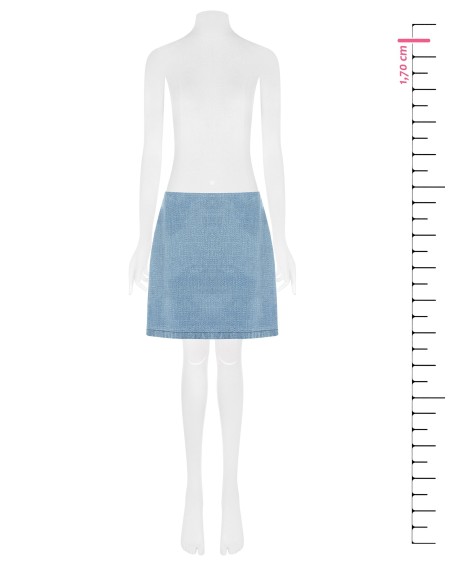 Minijupe trapèze en denim avec fil lurex effet pailleté Rinascimento