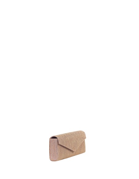 Harde lamé-clutch met glittereffect en interne schouderketting