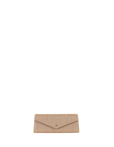 Harde lamé-clutch met glittereffect en interne schouderketting