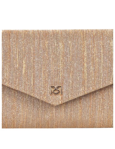 Pochette rigide effet lamé pailleté avec bandoulière chaîne intérieure Rinascimento