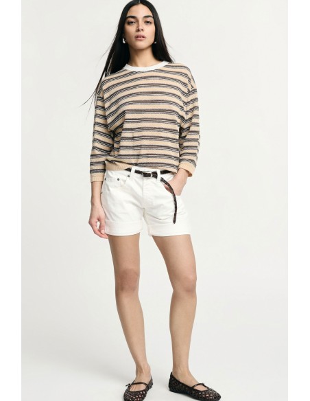 Short monochrome avec cinq poches et ourlets retroussés, s’il vous plaît