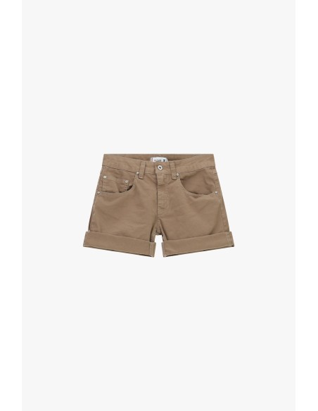 Short monochrome avec cinq poches et ourlets retroussés, s’il vous plaît