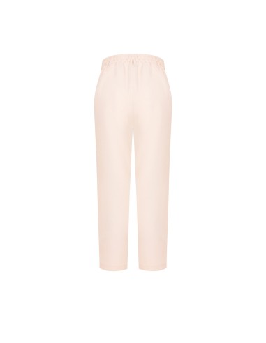 Pantalon cigarette en mélange de viscose avec nœud à la taille et élastique au dos Rinascimento