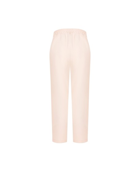 Pantalon cigarette en mélange de viscose avec nœud à la taille et élastique au dos Rinascimento