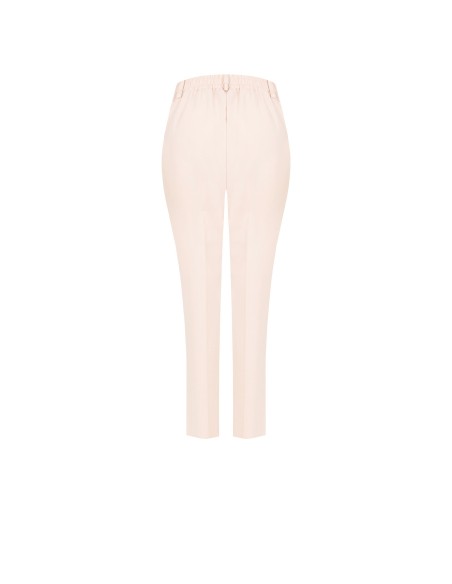 Pantalon droit en mélange de viscose avec élastique au dos Rinascimento
