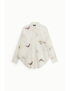 Chemise large avec imprimé papillon et poche Dixie 2