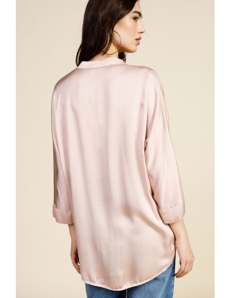 Dixie Large 3/4 Collarless Shirt With Buttons