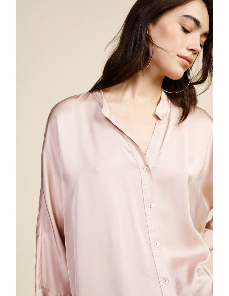 Dixie Large 3/4 Collarless Shirt With Buttons