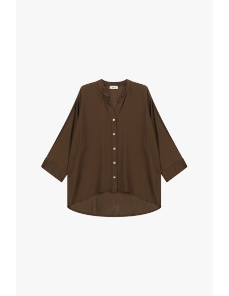 Dixie Large 3/4 Collarless Shirt With Buttons