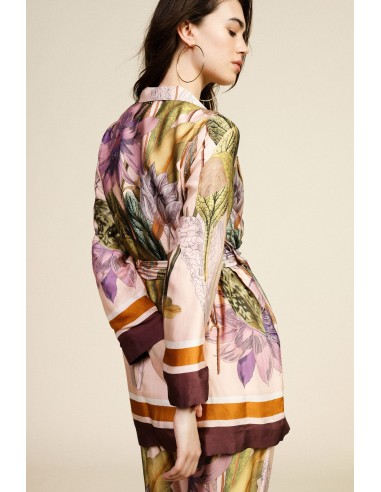Blazer à imprimé floral avec ceinture à la taille Dixie