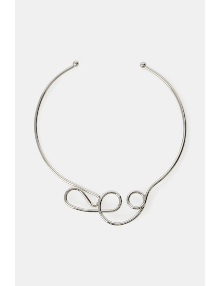 Open stijve ketting met golvend motief Dixie