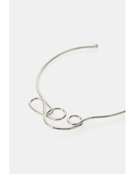Collier rigide ouvert avec motif ondulé Dixie