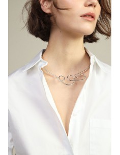 Open stijve ketting met golvend motief Dixie