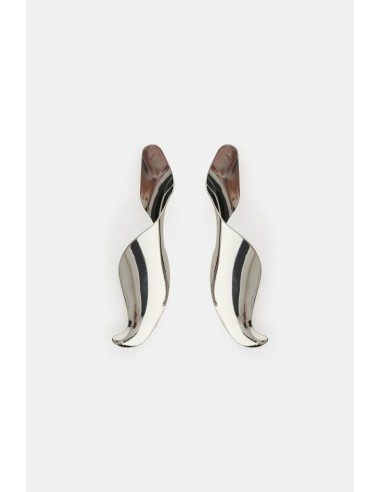 Boucles d’oreilles asymétriques effet vague brillante Dixie