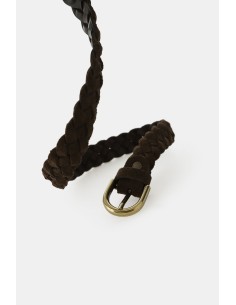 Ceinture tressée à boucle en métal mat Dixie 2