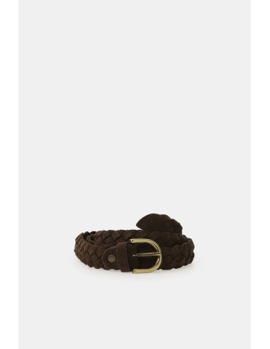Dixie gevlochten riem met matte metalen gesp