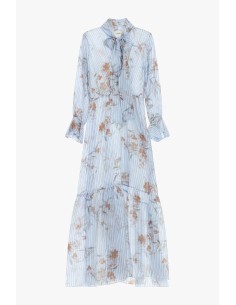 Robe longue à imprimé floral et col à nœud Dixie 2