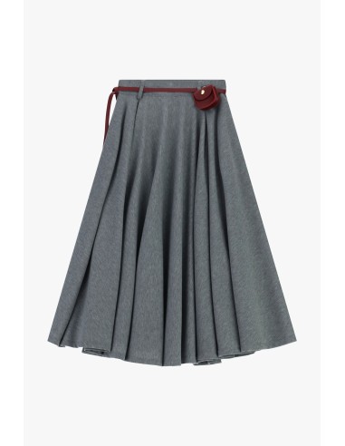 Jupe midi plissée avec ceinture et mini-sac Dixie