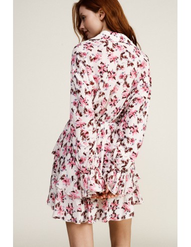 Robe courte à motif floral avec dentelle Dixie