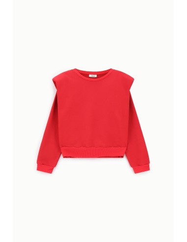 Sweat-shirt à col rond, épaules structurées, ourlet élastiqué Dixie