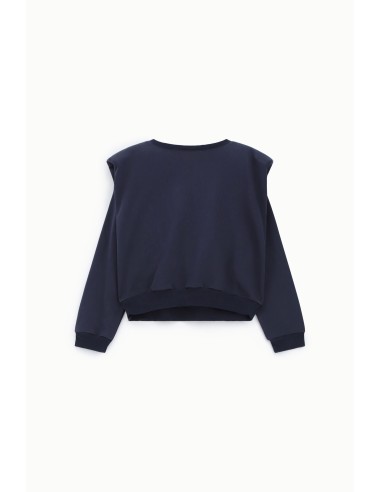 Sweat-shirt à col rond, épaules structurées, ourlet élastiqué Dixie