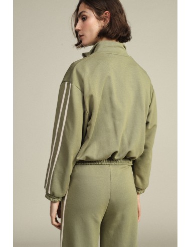 Sweat-shirt zippé sur le devant avec liens décoratifs Dixie