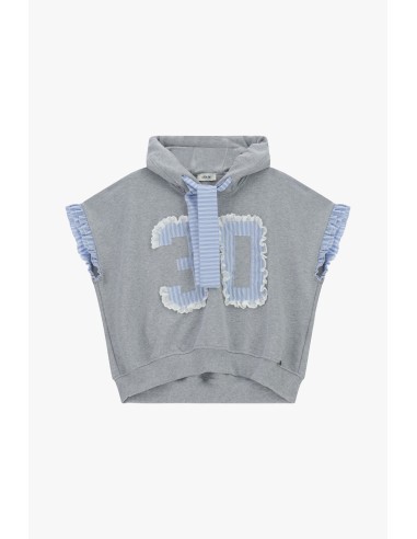 Sweat à capuche sans manches avec détails volantés Dixie