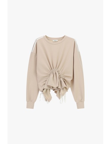 Dixie sweater zonder capuchon met verstelbare rimpelingen