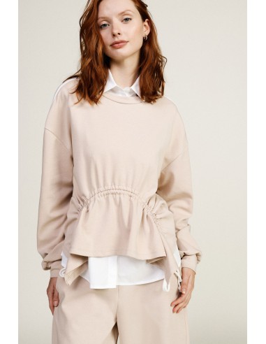 Dixie sweater zonder capuchon met verstelbare rimpelingen