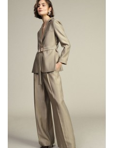 Pantalon palazzo avec pli central et poches Dixie