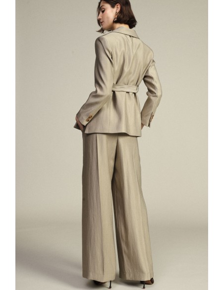 Pantalon palazzo avec pli central et poches Dixie