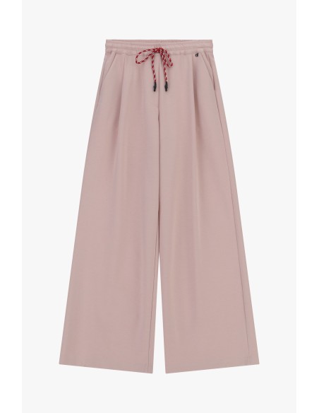 Pantalon palazzo à taille élastiquée et cordon de serrage Dixie