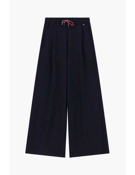 Pantalon palazzo à taille élastiquée et cordon de serrage Dixie