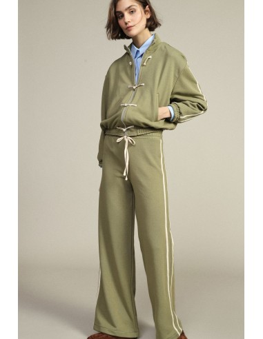 Pantalon palazzo avec cordon de serrage et bandes latérales Dixie