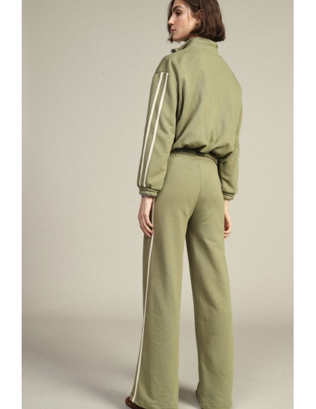 Pantalon palazzo avec cordon de serrage et bandes latérales Dixie