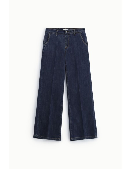 Pantalon large avec coutures frontales Dixie