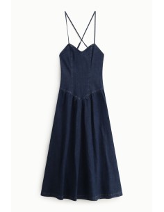 Robe longue avec bretelle d'épaule et encolure en cœur Please 2