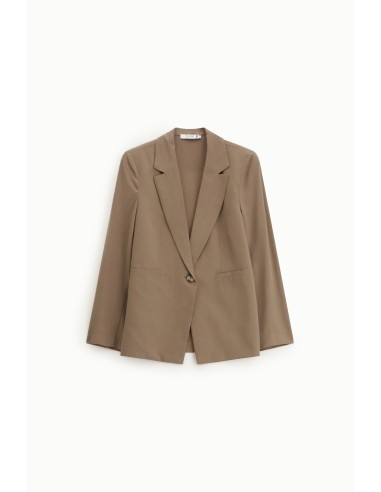 Blazer coupe droite, boutonnage simple, poches frontales s’il vous plaît