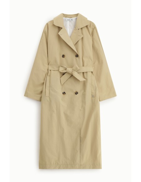 Trench-coat long avec ceinture et boutons Please
