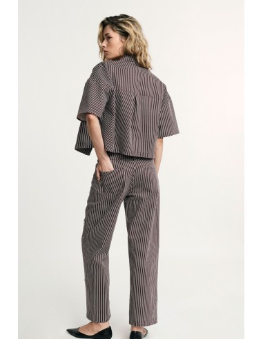 Pantalon rayé Palace avec broderie de bijoux Please