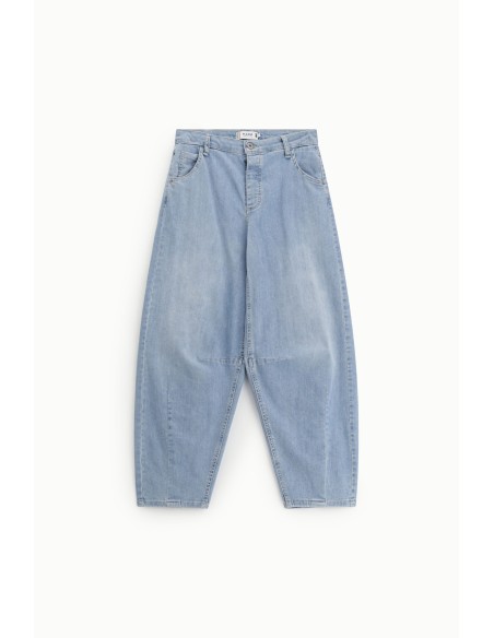 Jeans met balloon fit, normale taille en lichte wassing Please