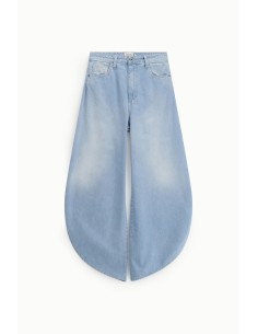Jeans met wijde, afgeronde pijpen en zijsplitten Alstublieft 2