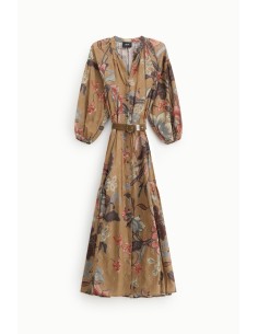 Robe longue imprimée avec boutons et ceinture Dixie 2
