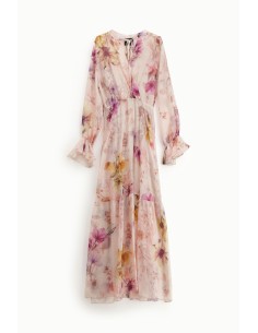 Robe longue florale à manches volantées Dixie 2