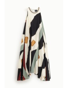 Robe longue à imprimé asymétrique Dixie