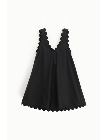 Robe courte sans manches à bordures festonnées Dixie