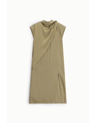 Robe longue sans manches avec drapé asymétrique Dixie